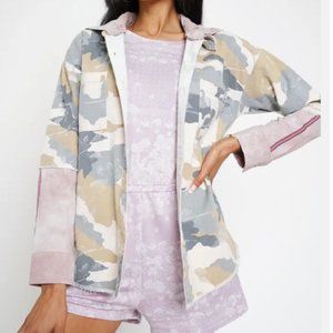 Mystree -NWT- Camo Hoodie Jacket- Mauve/Ivory